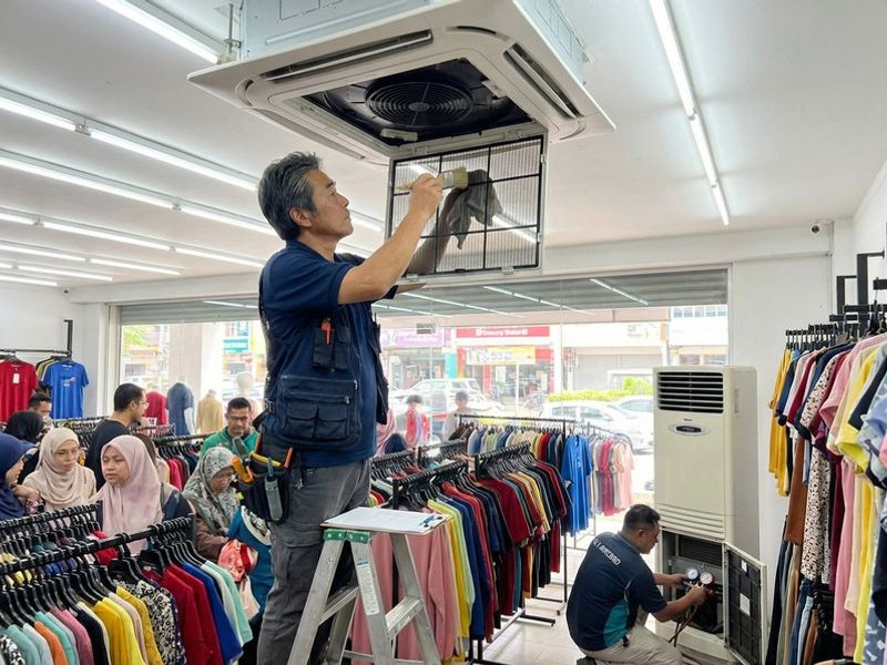 Retail shop air conditioning maintenance schedule