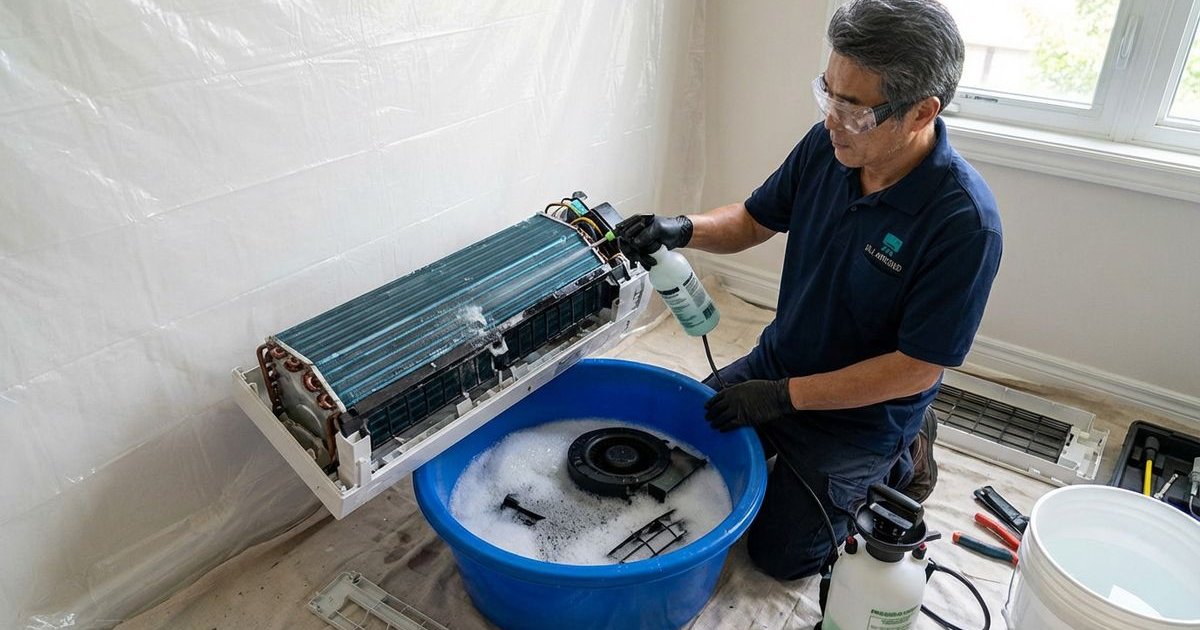 Step by step chemical wash process